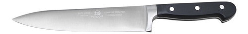Cuchillo Acero Inoxidable 8 Pulgadas Profesional Vencort Color Negro