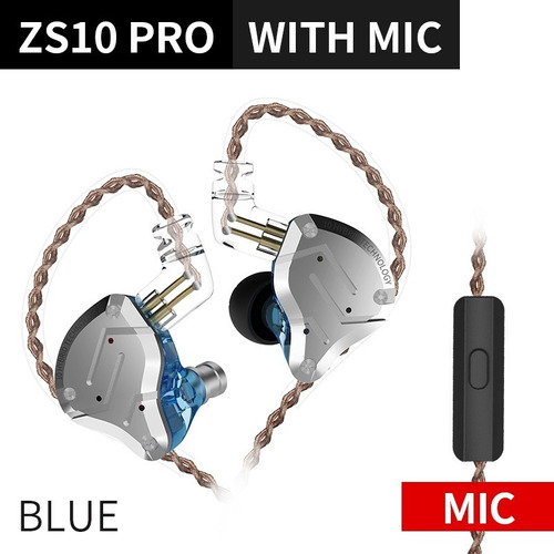 Kz Zs10 Pro 4ba+1dd Audífonos Con Cancelación De Ruido De