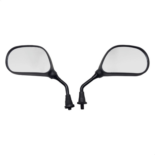 Par Espelho Mini Retrovisor Preto Ybr 125 Todos Os Anos