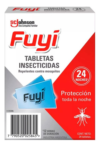 Fuyi Tabletas Insecticidas Repelente Contra Mosquitos X 24