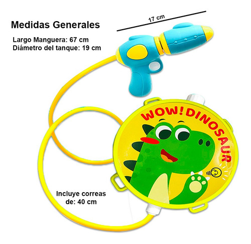 Pistola Lanzador De Agua Con Tanque Mochila Juguete Infantil