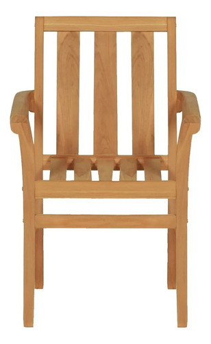 Juego De Comedor De Jardín De 7 Piezas De Madera De Teca Estructura Café