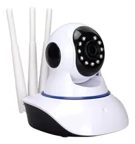 Comprar Camara Seguridad Wifi 3 Antenas Motorizada Alta Definicion C Color Blanco