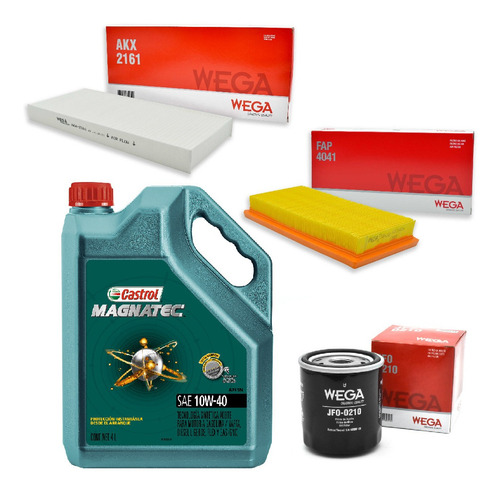 Kit 3 Filtros + 4l Aceite Castrol 10w40 Toyota Etios New