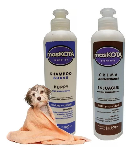 Shampoo Maskota Puppy Suave Brillo Perros Gatos