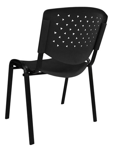 Silla Económica Plástica Apilable Campbell X6 Estructura De La Silla Negro