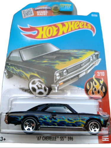 Carro Colección Hot Wheels 67 Chevelle Ss 396 Flamas Mattel 