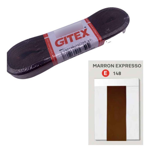 Fita Cetim Nº 02 - 10mm - Peça 10 Metros - Gitex Cor 148 - MARRON EXPRESSO