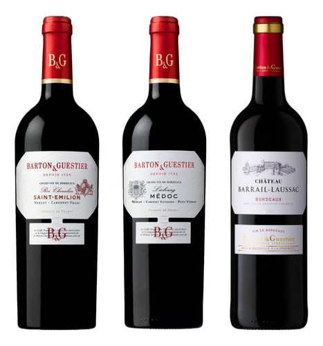 Vinos De Francia, Burdeos. Combo X 3 Botellas. 