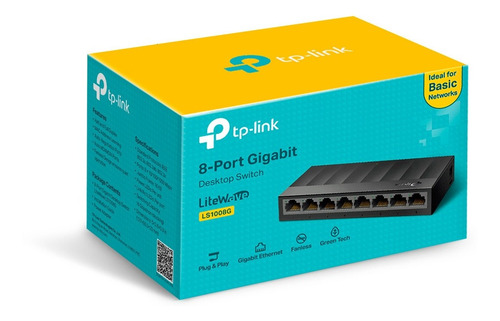 Switch Tp-link, 8 Puertos, 10-100-1000 Mbps Ls1008g