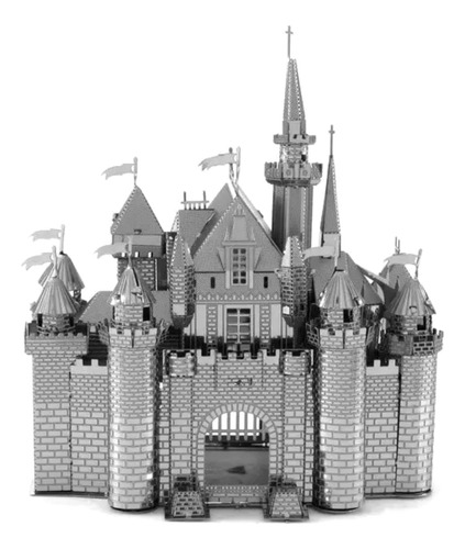 Rompecabezas 3d De Metal Castillo Bella Durmiente Para Armar