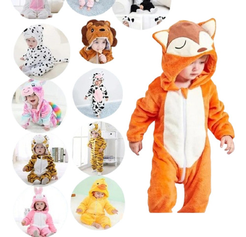 Enterizos Pijama Animales Bebes Niños Suave Importado