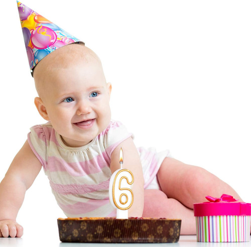 10 Velas Con Números De Pastel De Cumpleaños, Números Del 0