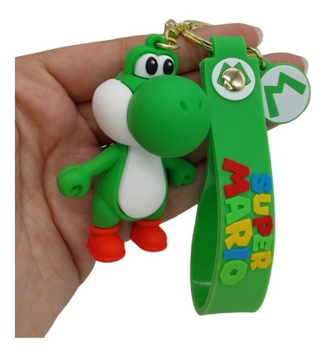 Llavero De Yoshi Yoshi Mario Bros Goma 6 Cm