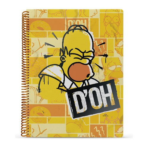 Cuaderno Universitario Los Simpson 80 Hojas Mooving