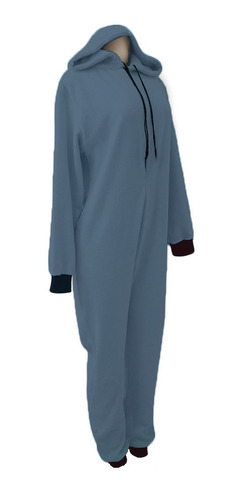 Pijama Macacão Em Pelúcia Com Touca - 80% Algodão