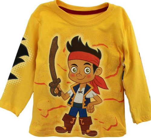 Camiseta Disney De Jake El Pirata Manga Larga