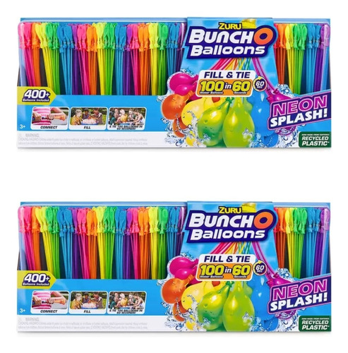 840 Globos Para Llenar Con Agua Buncho Balloons Zuru Color Neon Neón