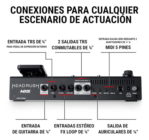 Headrush Mx5 - Procesador De Modelado De Amplis Y Efectos
