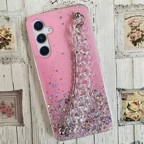 Funda Brillito + Cadena Transparente Para Samsung A34 5g