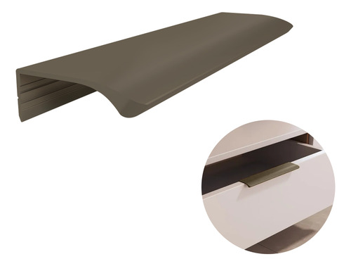 Puxador Aluminio Luna Champanhe 1001 150mm Rometal