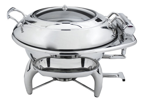 Bufetera Chafer Con Tapa De Vidrio Acero Inox Profesional