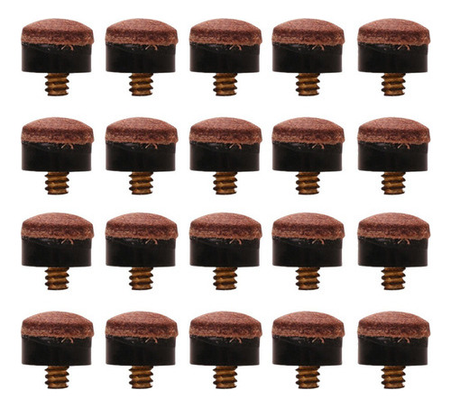 20 Pcs De Puntas De Billar De Rosca Accesorio Deportivo