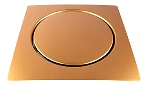 Ralo Click 15x15 Cm Inteligente Inox Bronze + Porta Grelha