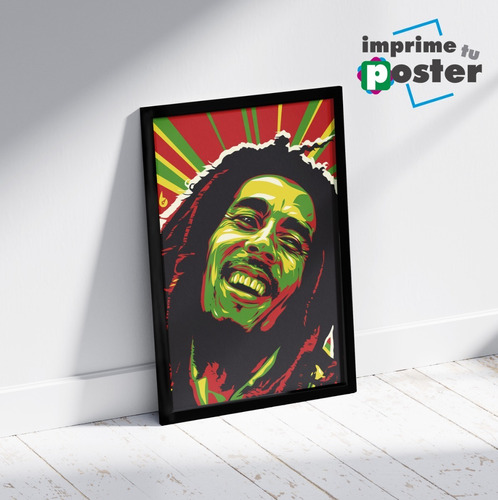 Cuadros Bob Marley 35x45cm Marco Cn Vidrio Imprimetuposter