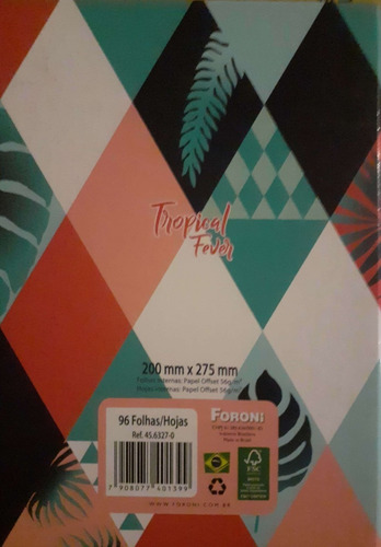 Imagem 2 de 2 de Caderno Brochura Capa Dura Tropical Fever