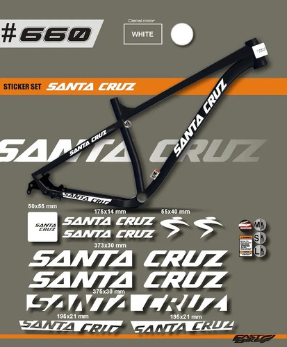 Calcomania Pegatina Stickers Bicicleta Vinil Santa Cruz