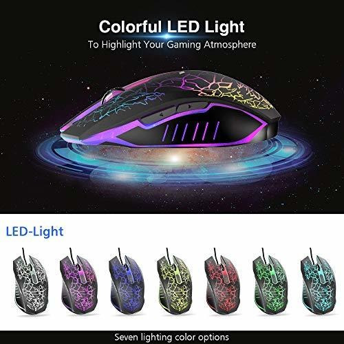 Mouse Para Juegos Bengoo Con Cable, Mouse Optico Para Comput