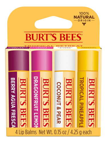 Burt's Bees Balsamo Hidratante Natural Surtido X 4 Und