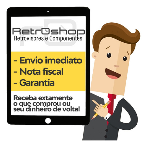 Par Lente Vidro Espelho Retrovisor Com Base Agile / Montana