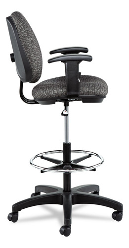 Taburete Giratorio Altura Ajustable Gris Grafito 60 A 88 Cm