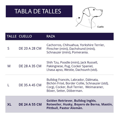 Imagen 5 de 10 de Collar Regulable Para Perro Talle Xl Lola Pets