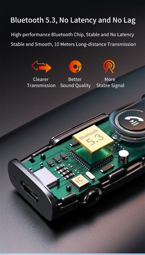 Imagen 8 de 10 de Receptor Bluetooth Auxiliar Manos Libres Transmisor Auto