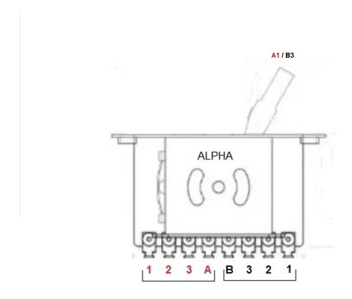 Imagem 3 de 4 de Chave Seletora Guitarra Strato 5 Posições Alpha Knob Preto