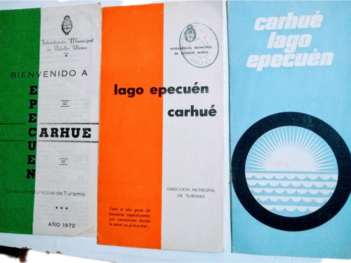 Folletos 1972 Carhue Excursiónes+medicina+densidad Agua