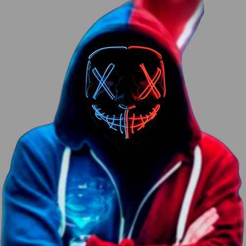Máscara De Hacker Máscara De Halloween Máscara Con Luz Led
