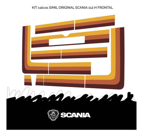 Kit De Calcos Simil Original Scania 112 H Frontal