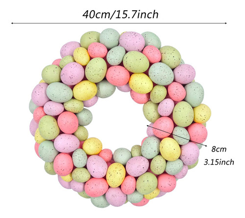 Guirnalda De Huevos De Pascua De 40 Cm, Decoración