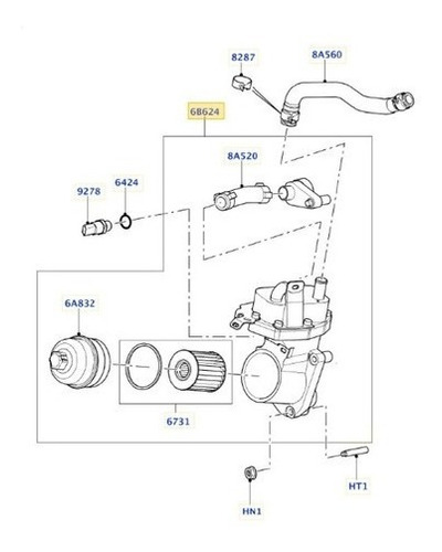 Suporte Filtro Óleo Motor Freelander 2 2.2 Td4 4x4 2011 2012