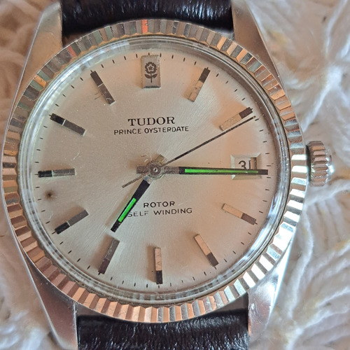 Tudor Prince Oyster Date Aço 34 Mm Original Oportunidade !!! Preto Aço Prata (Usado)