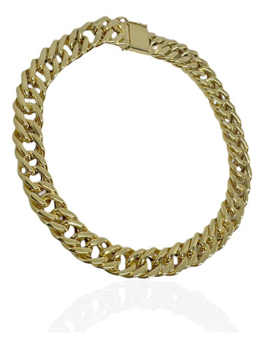 Pulseira Nil Elo Duplo Ouro 18k 750 21 Cm Comprimento 21   Diâmetro 6 Cm