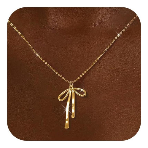 Yanchun Collar De Oro Para Mujer Collar Con Dije De Lazo Reg