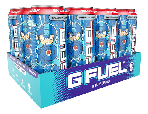 Gfuel Blue Bomber Slushee - Icy Blue Raspberry   Megaman