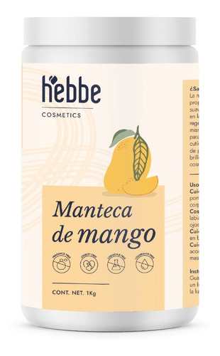 Imagen 1 de 10 de Manteca De Mango 1 Kg Extra-humectante