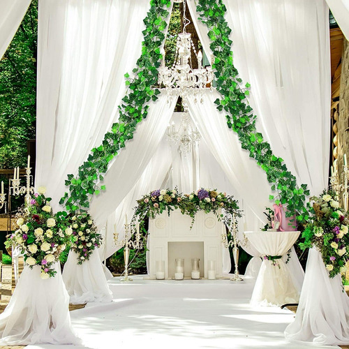 Imagen 4 de 5 de Guirnaldas De Hojas Artificiales Decorativas 12 Un 28.8 Mts