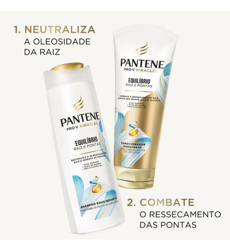 Shampoo Pantene Pro-v Miracles Equilíbrio Raiz Pontas 300 Ml